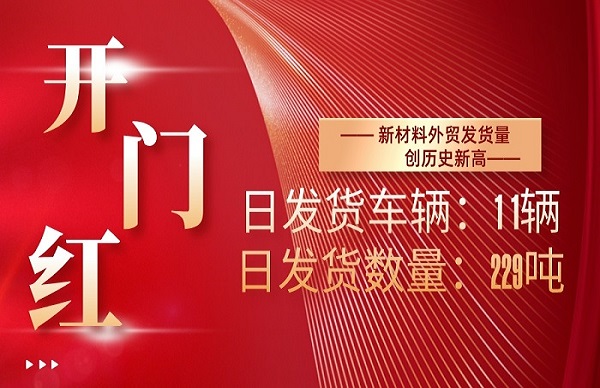 起步即是沖刺！新材料公司外貿(mào)單日發(fā)貨量創(chuàng)歷史新高